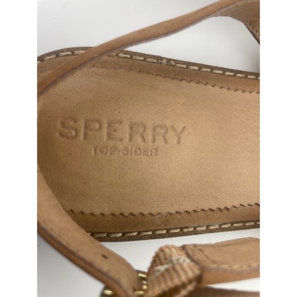 Leather Suede pointed toe slingback flat sandals Sperry Saybrook women\'s‎ sz 10 main image 8
